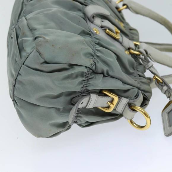 PRADA Hand Bag Nylon 2way Green Auth 74635 - Picture 3 of 16